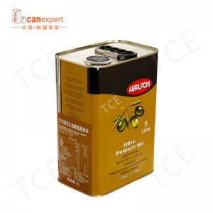 2L3L4L5L Food Grad Dreptuncular Extra Virgin Olive Oil Tin Canitre dreptunghiul de gătit ulei de gătit cositor